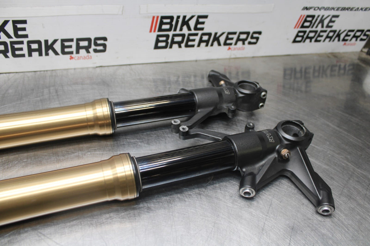 08 KAWASAKI NINJA ZX10R FRONT FORKS SHOCK SUSPENSION SET PAIR BB902