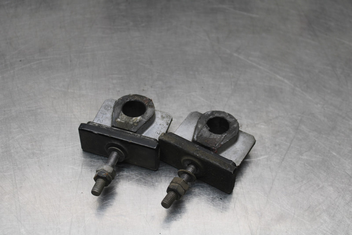 06 KAWASAKI Z750 SWINGARM CHAIN TENSIONER ADJUSTMENT BRACKETS  BB837