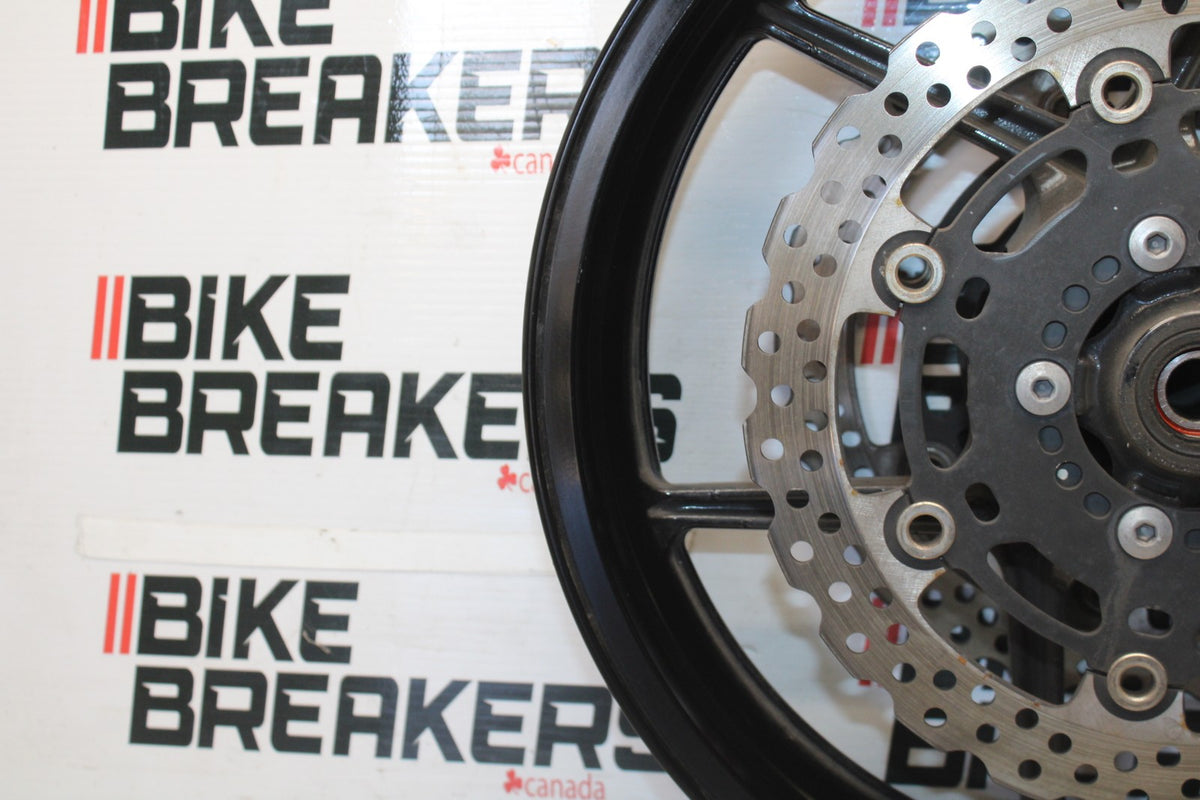 12 KAWASAKI NINJA 650 EX650E FRONT WHEEL FRONT RIM & ROTORS