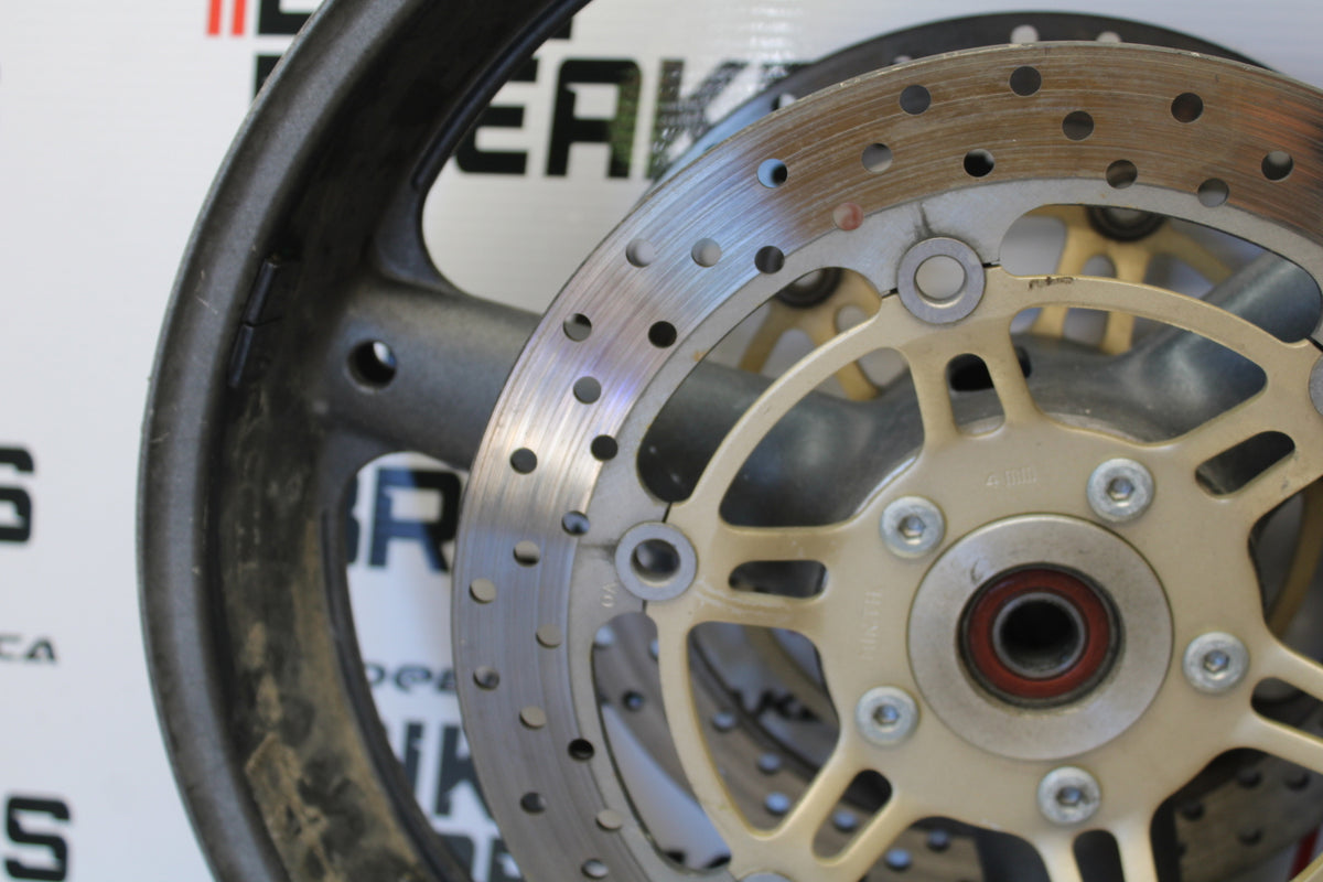 00 SUZUKI SV650 FRONT WHEEL FRONT RIM & ROTORS BB156
