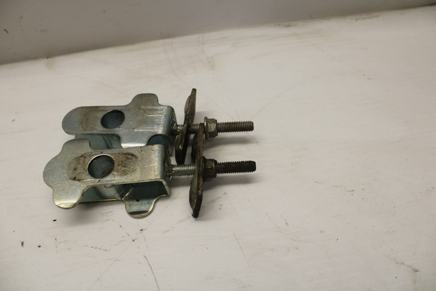 04-09 SUZUKI GS500F SWINGARM CHAIN TENSIONER ADJUSTMENT BRACKETS  BB261