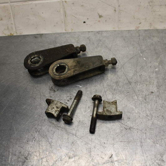 75 SUZUKI GT 550 SWINGARM CHAIN TENSIONER ADJUSTMENT BRACKETS  BB72