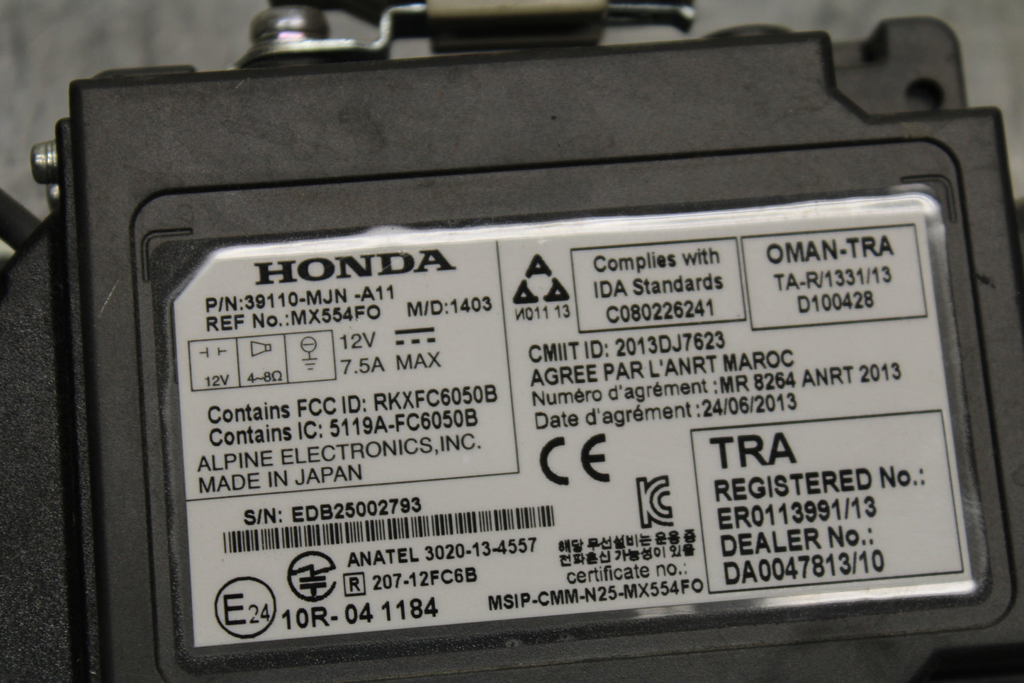 14 HONDA CTX1300A RADIO STEREO CONTROL UNIT BB732
