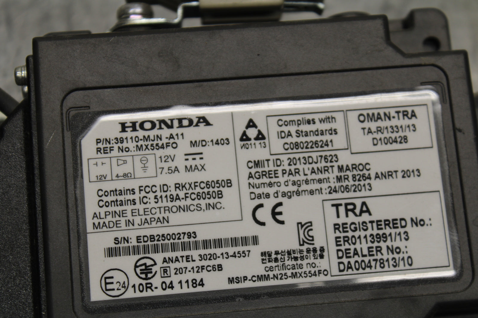 14 HONDA CTX1300A RADIO STEREO CONTROL UNIT BB732