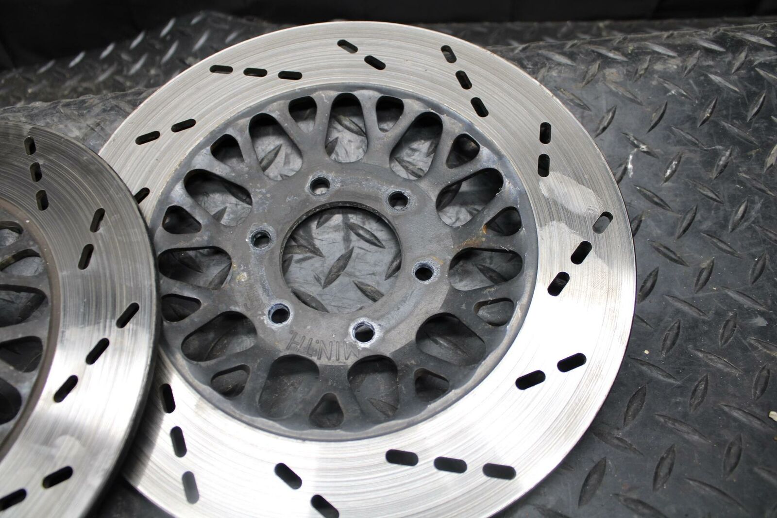 86 SUZUKI GS750ES FRONT LEFT RIGHT BRAKE ROTORS DISCS BB233