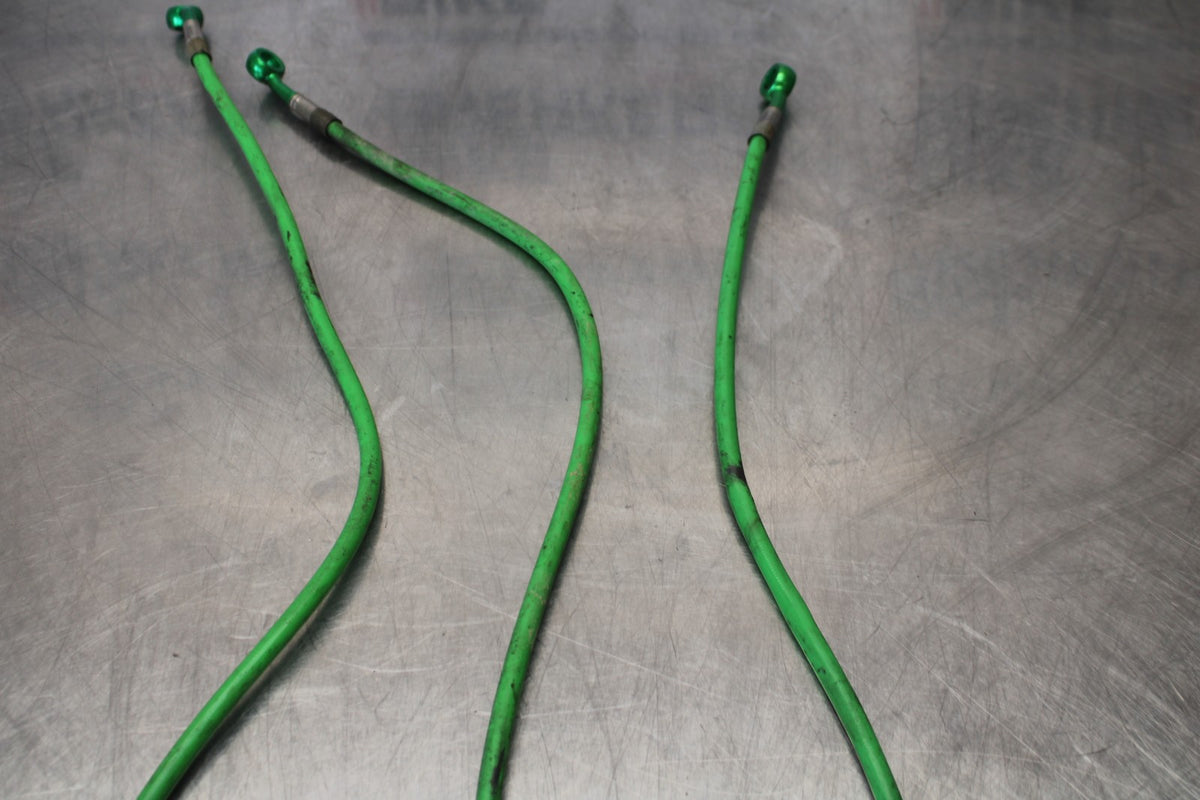 2007 Kawasaki Ninja ZX6R ZX600P AFTERMARKET FRONT REAR BRAKE HOSES LINES BB175
