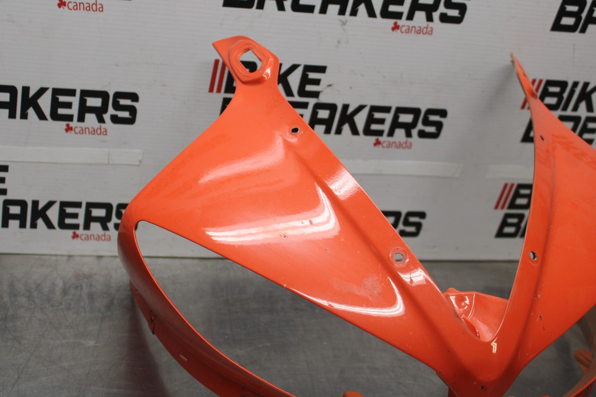 03-04 YAMAHA YZF R6 FRONT UPPER NOSE FAIRING COWL SHROUD BB890
