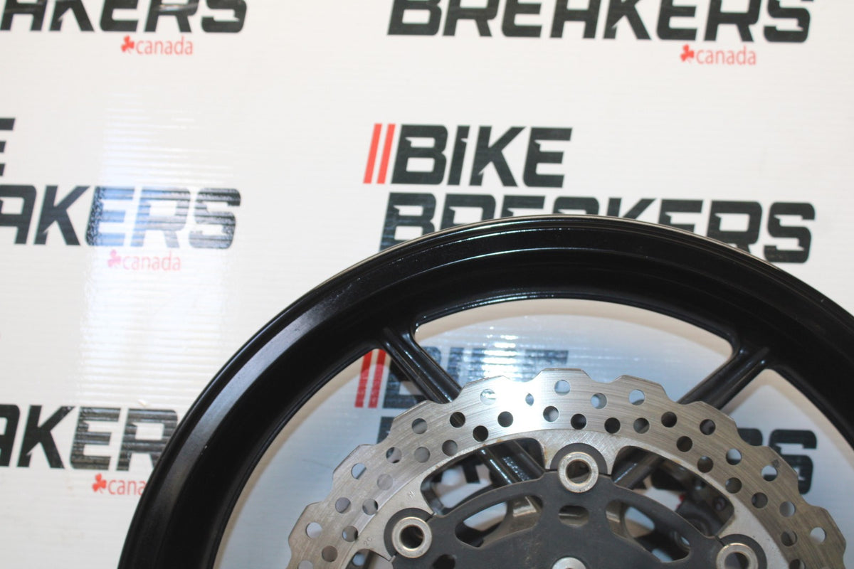 12 KAWASAKI NINJA 650 EX650E FRONT WHEEL FRONT RIM & ROTORS