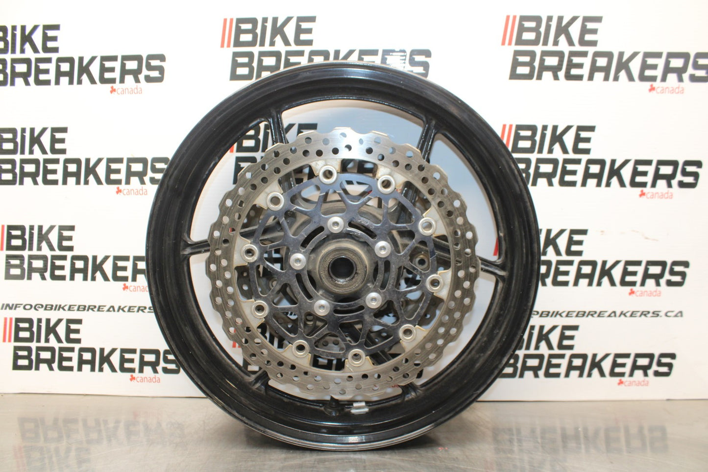 08 KAWASAKI NINJA ZX10R FRONT WHEEL FRONT RIM & ROTORS  BB201