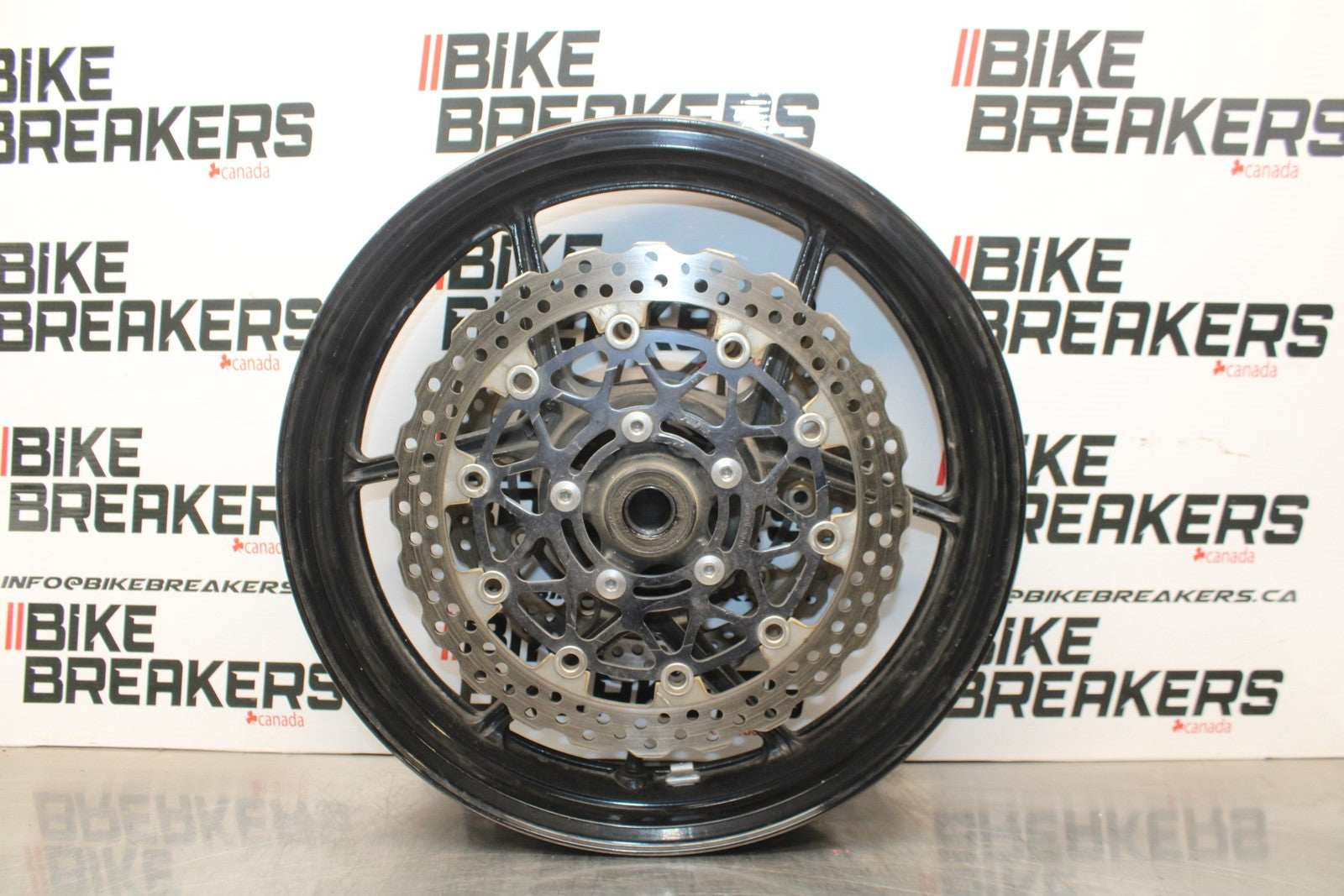 08 KAWASAKI NINJA ZX10R FRONT WHEEL FRONT RIM & ROTORS  BB201