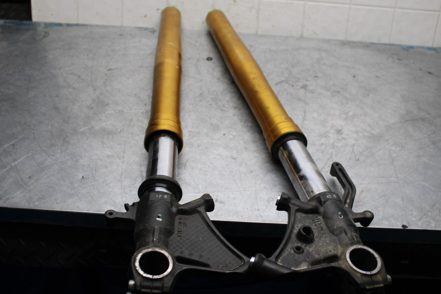 11-15 KAWASAKI ZX1000R FRONT FORKS SHOCK SUSPENSION SET PAIR BB445