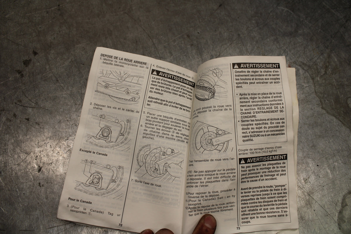 03 SUZUKI SV650S ORIGINAL OWNERS MANUAL BOOK BB130