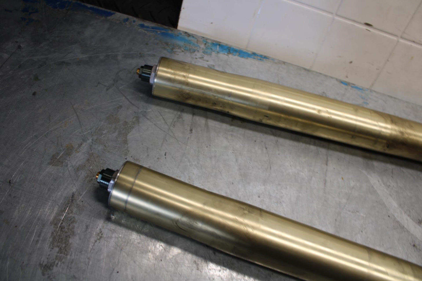 06-07 KAWASAKI NINJA ZX14R FRONT FORKS SHOCK SUSPENSION SET PAIR BB433