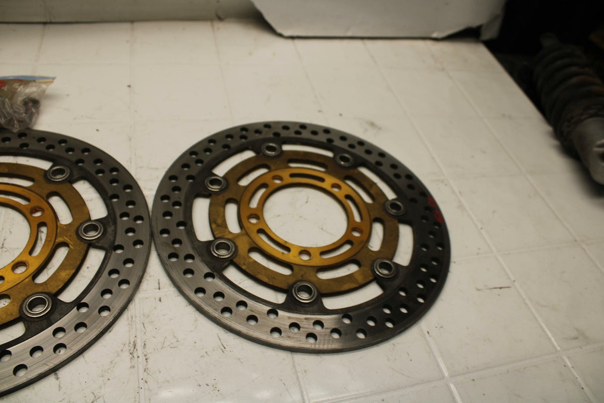 03-04 KAWASAKI NINJA ZX6R 636 FRONT LEFT RIGHT BRAKE ROTORS DISCS BB06