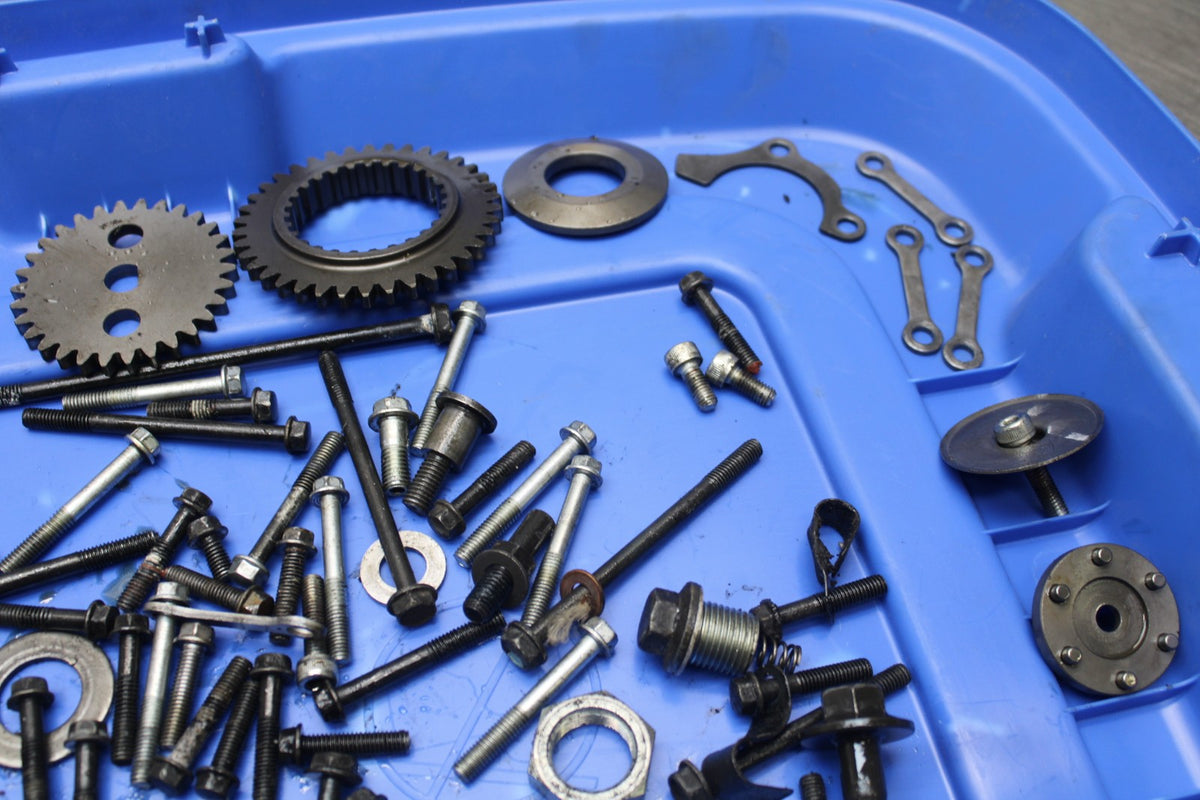 09 KAWASAKI NINJA 250R ENGINE BOLTS HARDWARE MOTOR SCREWS LEFTOVERS BB824