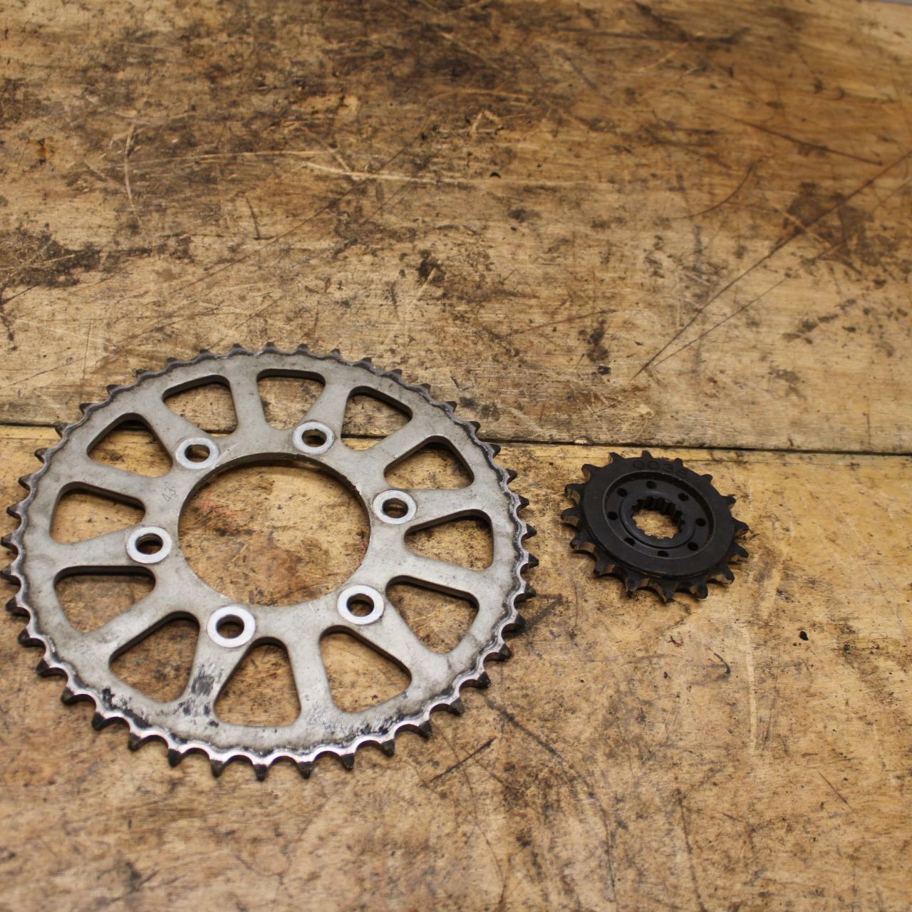 13-18 KAWASAKI NINJA ZX6R REAR BACK SPROCKET W FRONT SPROCKET BB342