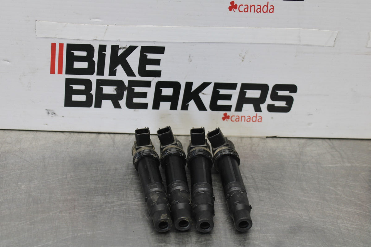 08 KAWASAKI ZX6R IGNITION COILS COIL SPARK PLUG CAPS BB896