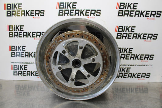 05 TRIUMPH ROCKET III REAR WHEEL BACK RIM & ROTOR BB186