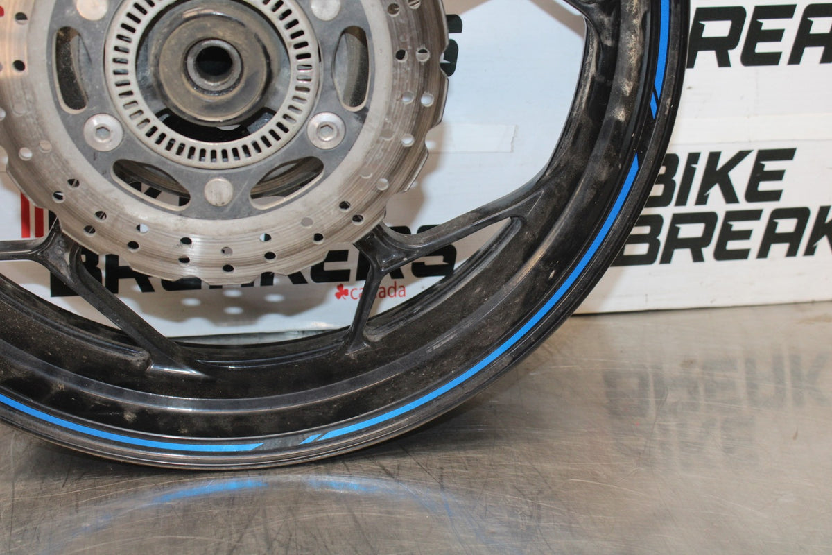 13-17 KAWASAKI NINJA 300 EX300 ABS REAR WHEEL BACK RIM & ROTOR BB00