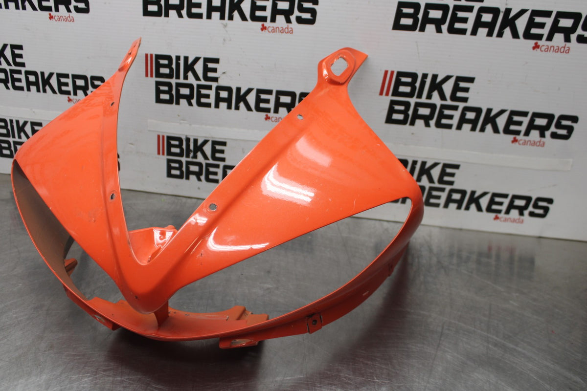 03-04 YAMAHA YZF R6 FRONT UPPER NOSE FAIRING COWL SHROUD BB890