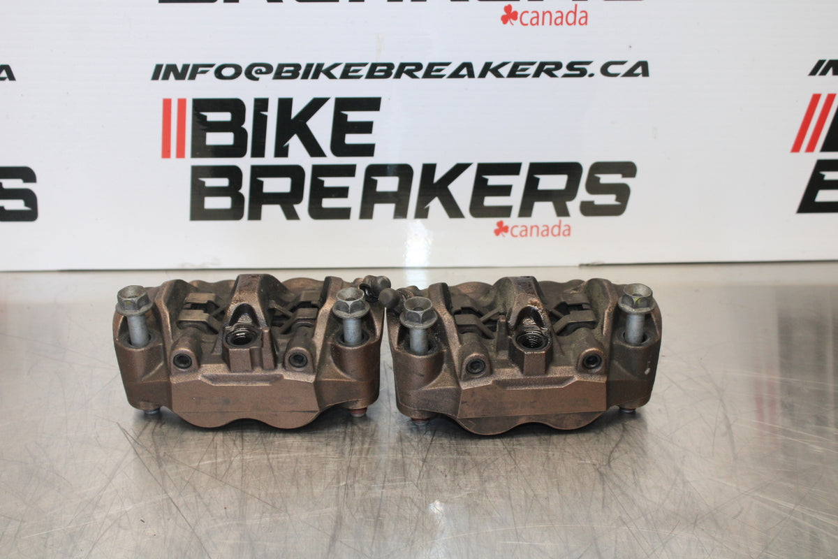 12-16 HONDA CBR1000RR RIGHT LEFT FRONT BRAKE CALIPER SET PAIR CALIPERS BB157