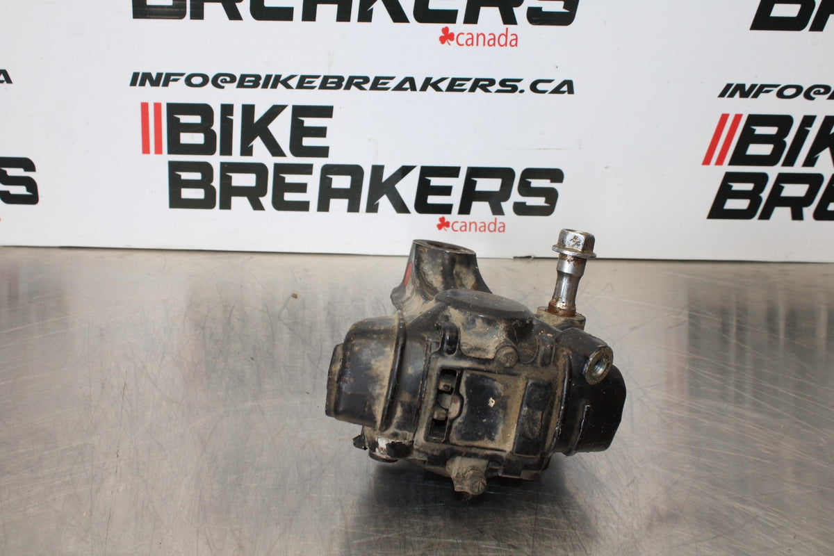 76-77 HONDA GOLDWING 1000 REAR BACK BRAKE CALIPER W MOUNT BRACKET BB171