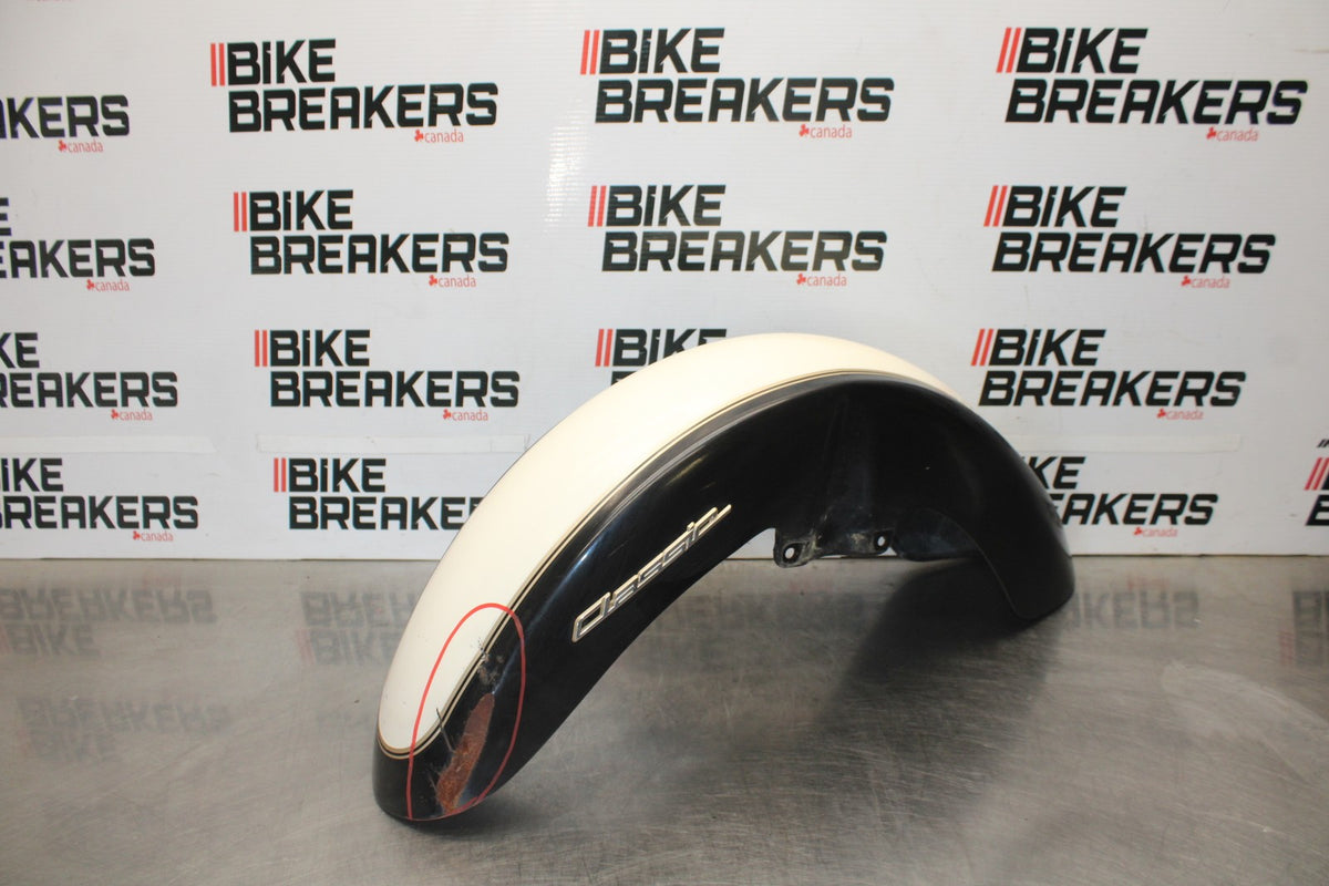 08 YAMAHA V STAR 1100 XVS1100AW CLASSIC FRONT WHEEL FENDER BB916