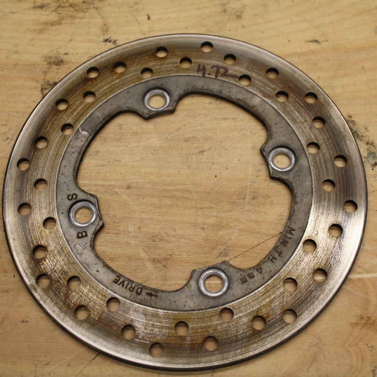 01-06 HONDA CBR600F4I REAR ROTOR BACK BRAKE DISC BB314