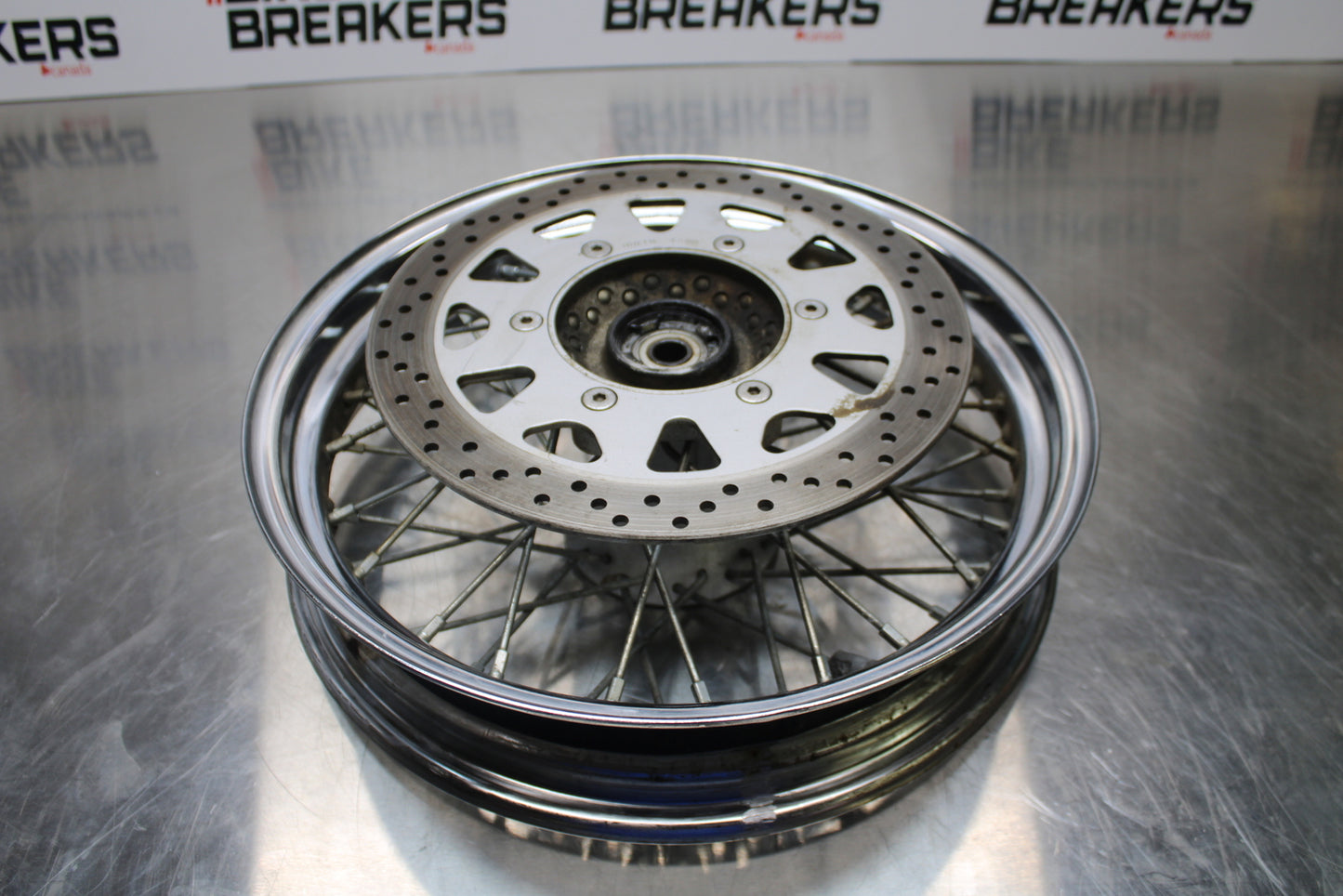 04 SUZUKI INTRUDER 800 FRONT WHEEL FRONT RIM & ROTOR BB758