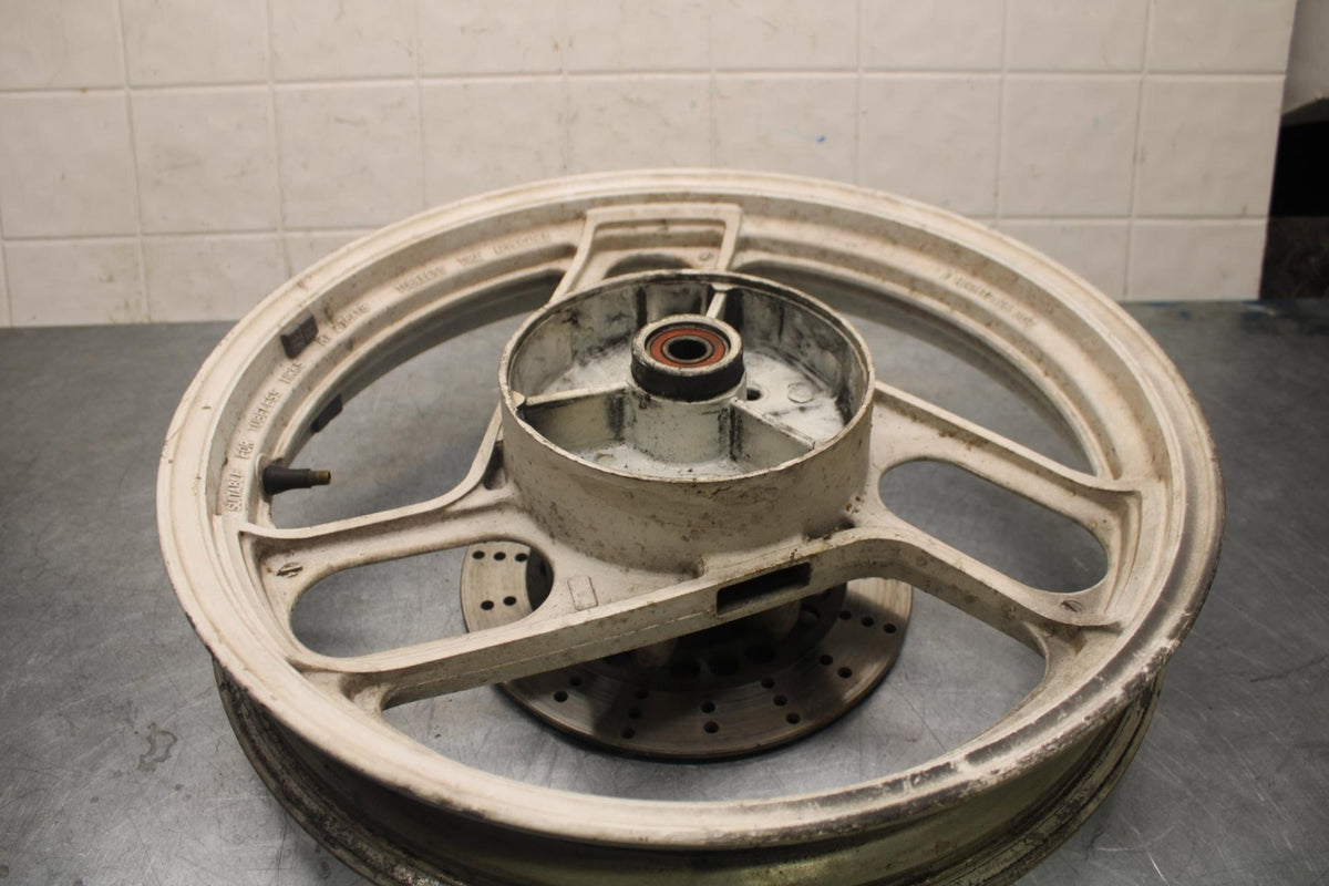 1988 Yamaha FZ600 REAR WHEEL AND ROTOR BACK BRAKE DISC BB601