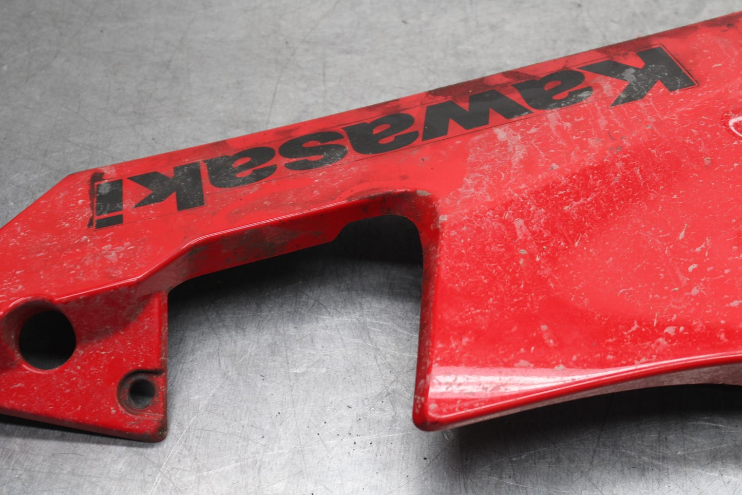 09-12 KAWASAKI NINJA ZX6R LEFT LOWER BOTTOM BELLY SIDE FAIRING COWL BB640