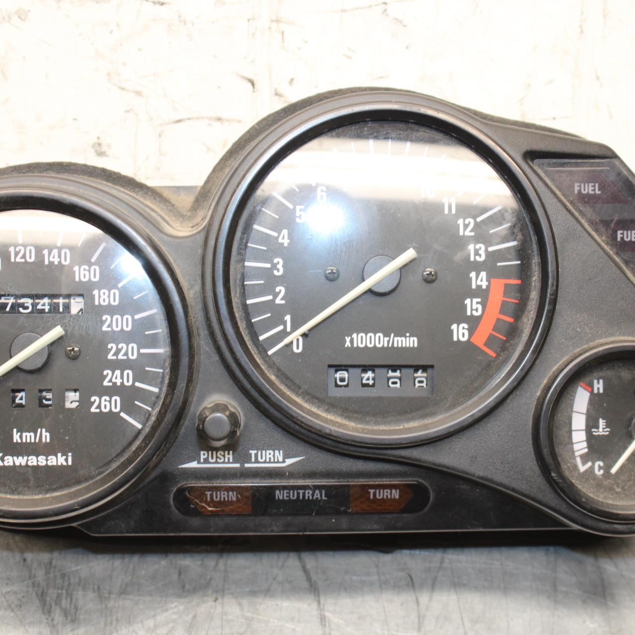 00-01 KAWASAKI ZZR600 SPEEDO TACH GAUGES SPEEDOMETER TACHOMETER BB568