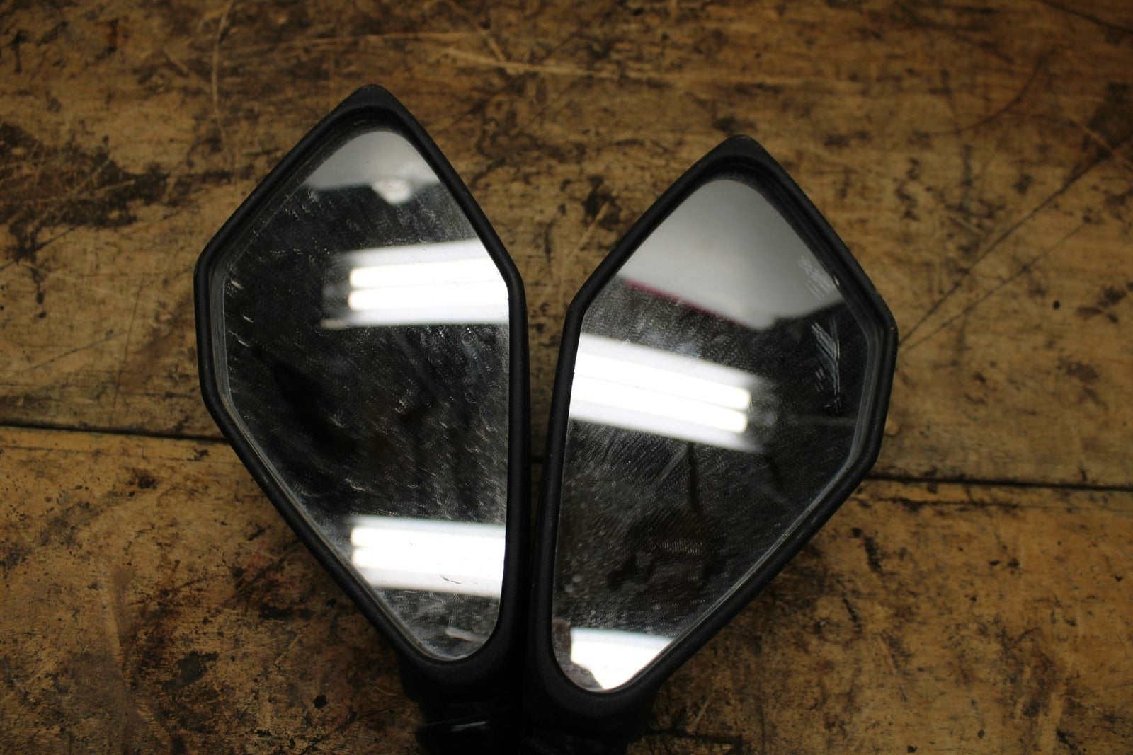 13-18 KAWASAKI NINJA ZX6R REAR VIEW MIRROR SET PAIR MIRRORS BB342