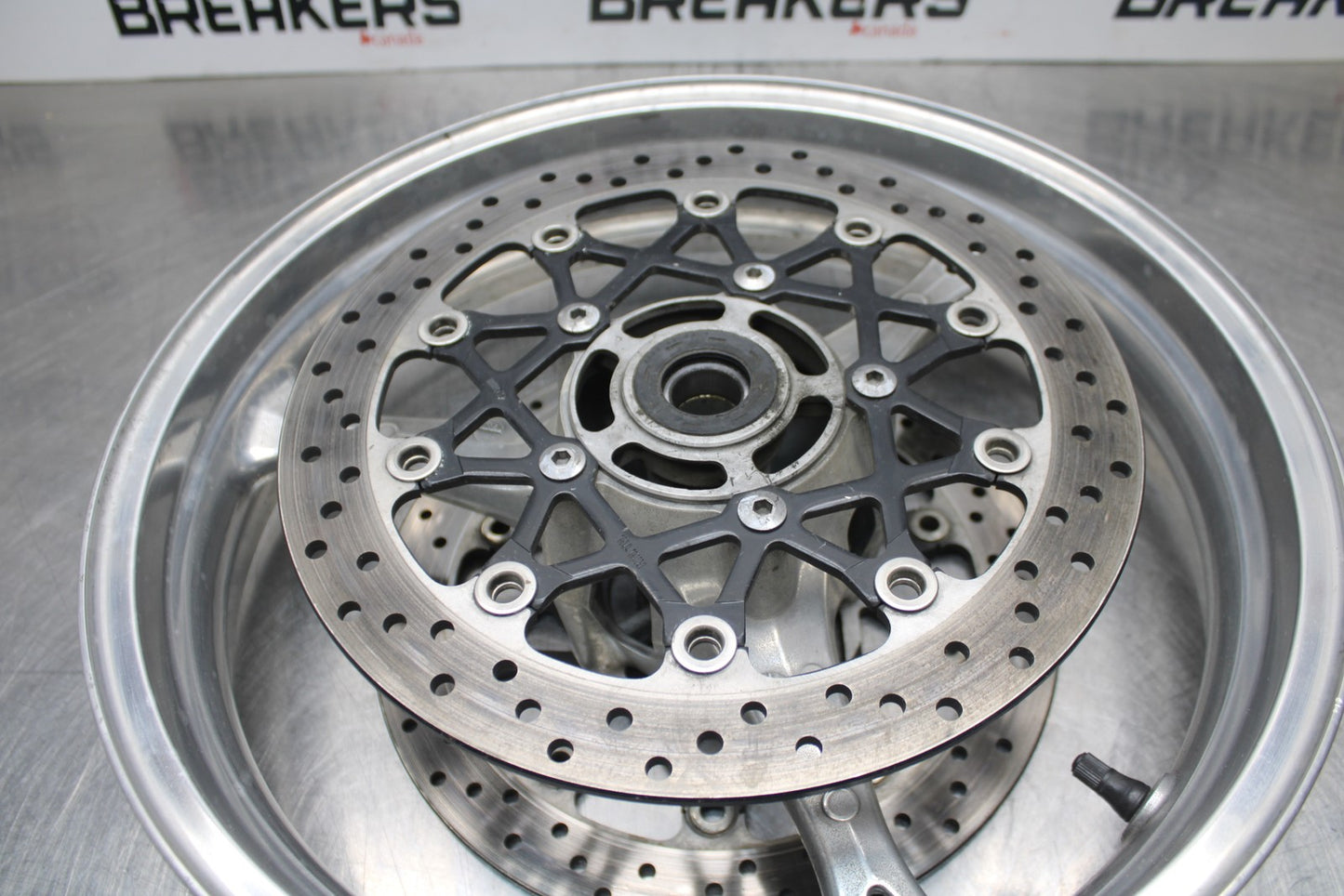 07 SUZUKI GSXR1000 FRONT WHEEL FRONT RIM & BRAKE DISC ROTORS BB770