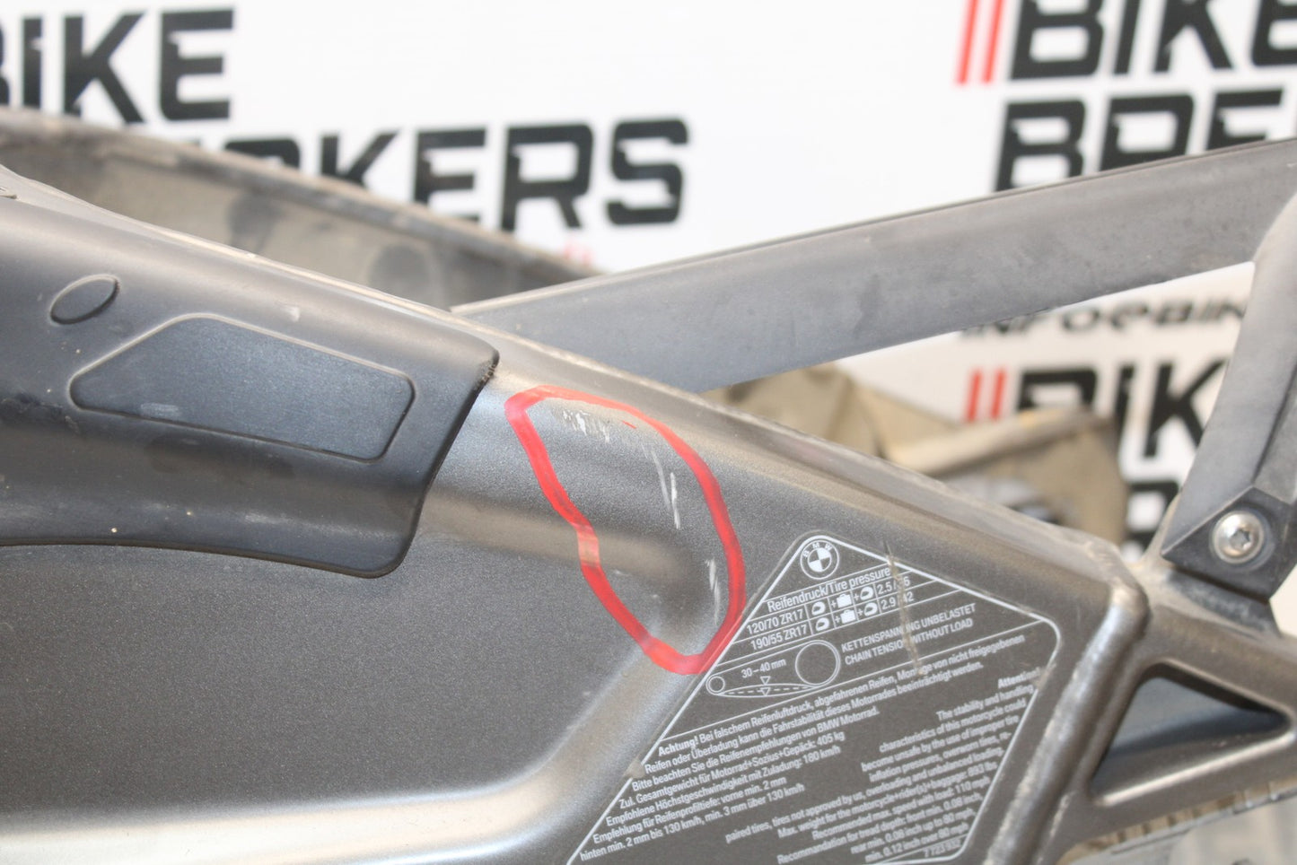 12-14 BMW S1000RR REAR SWINGARM BACK SUSPENSION SWING ARM BB204