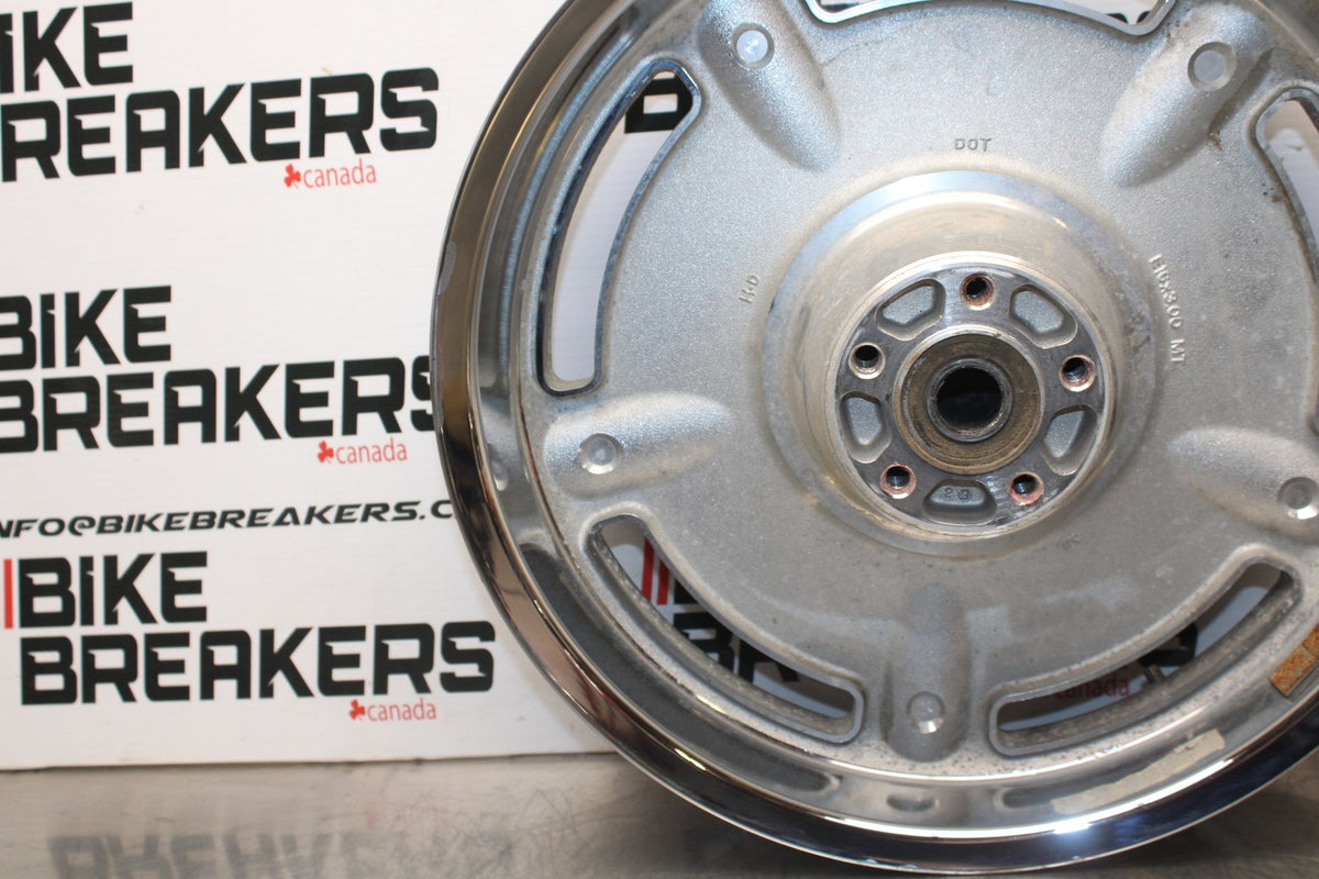 09 HARLEY-DAVIDSON SPORTSTER 1200 CUSTOM XL1200C REAR WHEEL RIM & ROTOR BB776