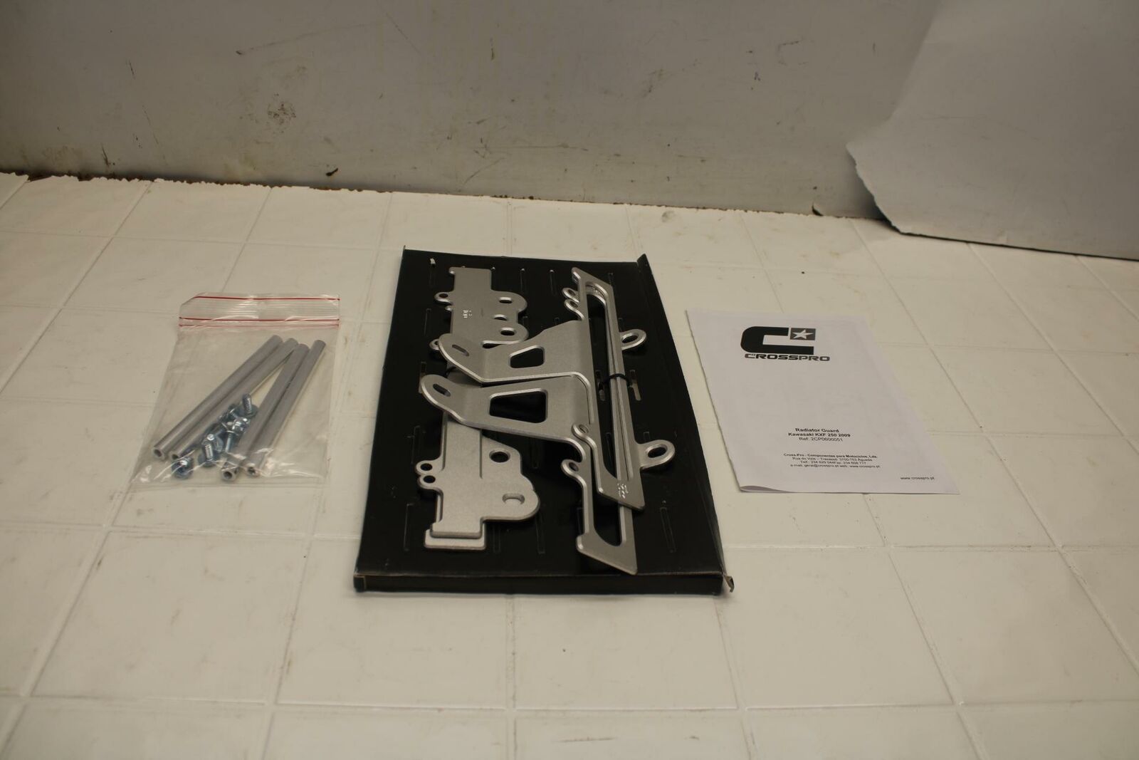 09 KAWASAKI KX250F CROSSPRO RADIATOR GUARD SHIELD