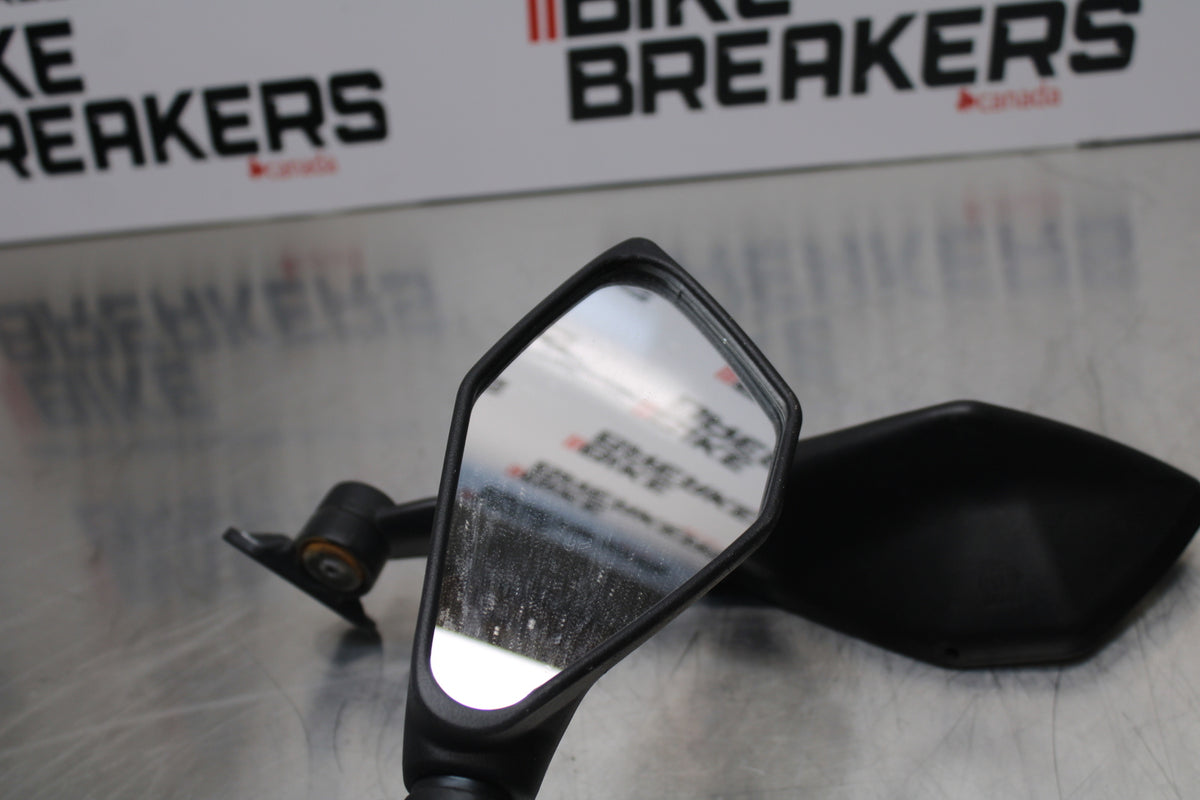 13-17 KAWASAKI NINJA ZX6R ZX636 ABS REAR VIEW MIRROR SET PAIR MIRRORS BB143