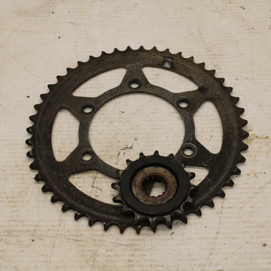 07-16 TRIUMPH STREET TRIPLE REAR BACK FRONT  SPROCKET SET BB356