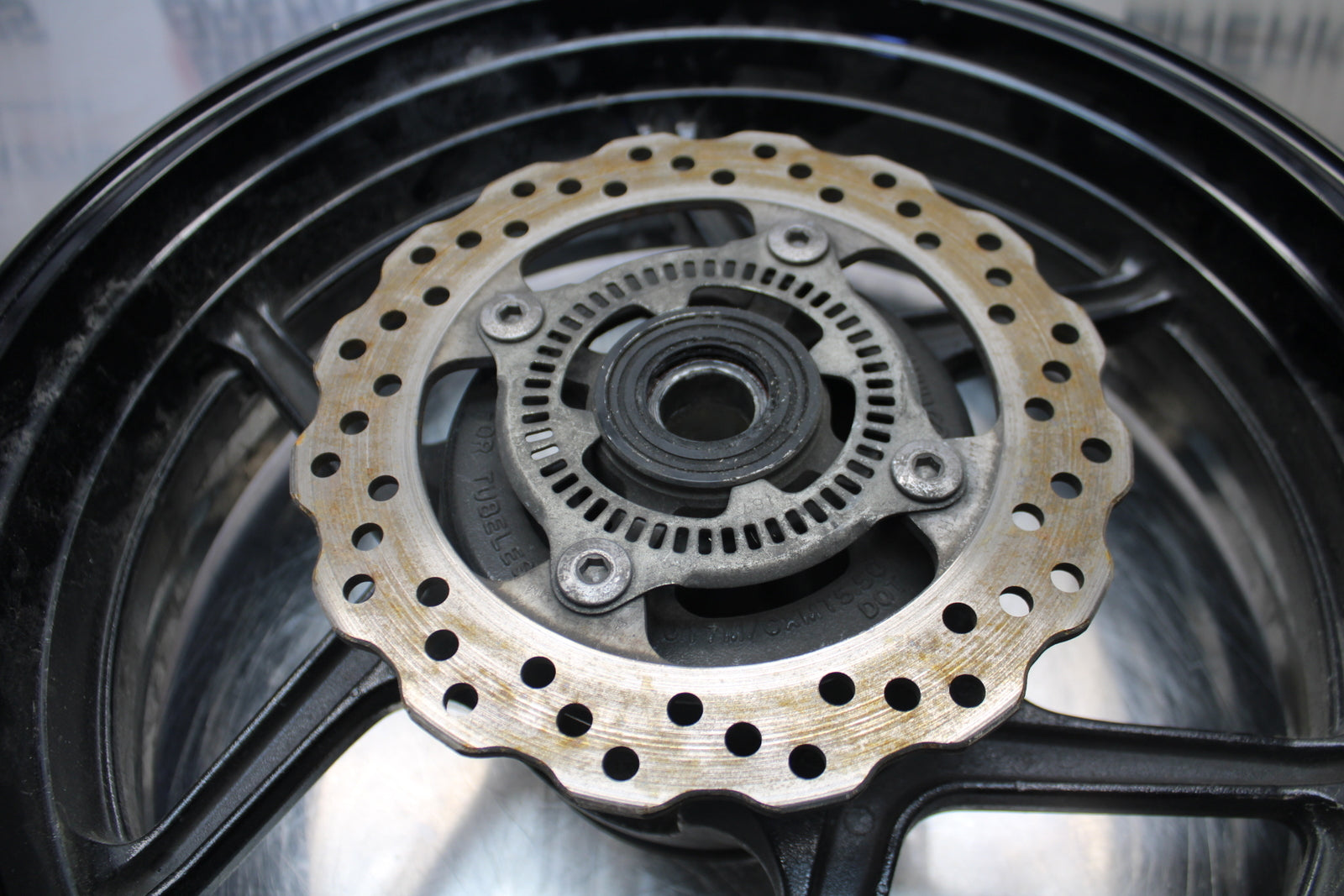 13-18 KAWASAKI NINJA ZX6R REAR WHEEL BACK RIM & ROTOR BB143