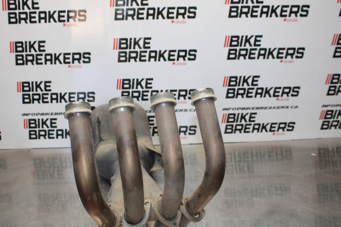 09-15 YAMAHA FZ6R FULL EXHAUST SYSTEM HEADERS PIPE MUFFLER BB161