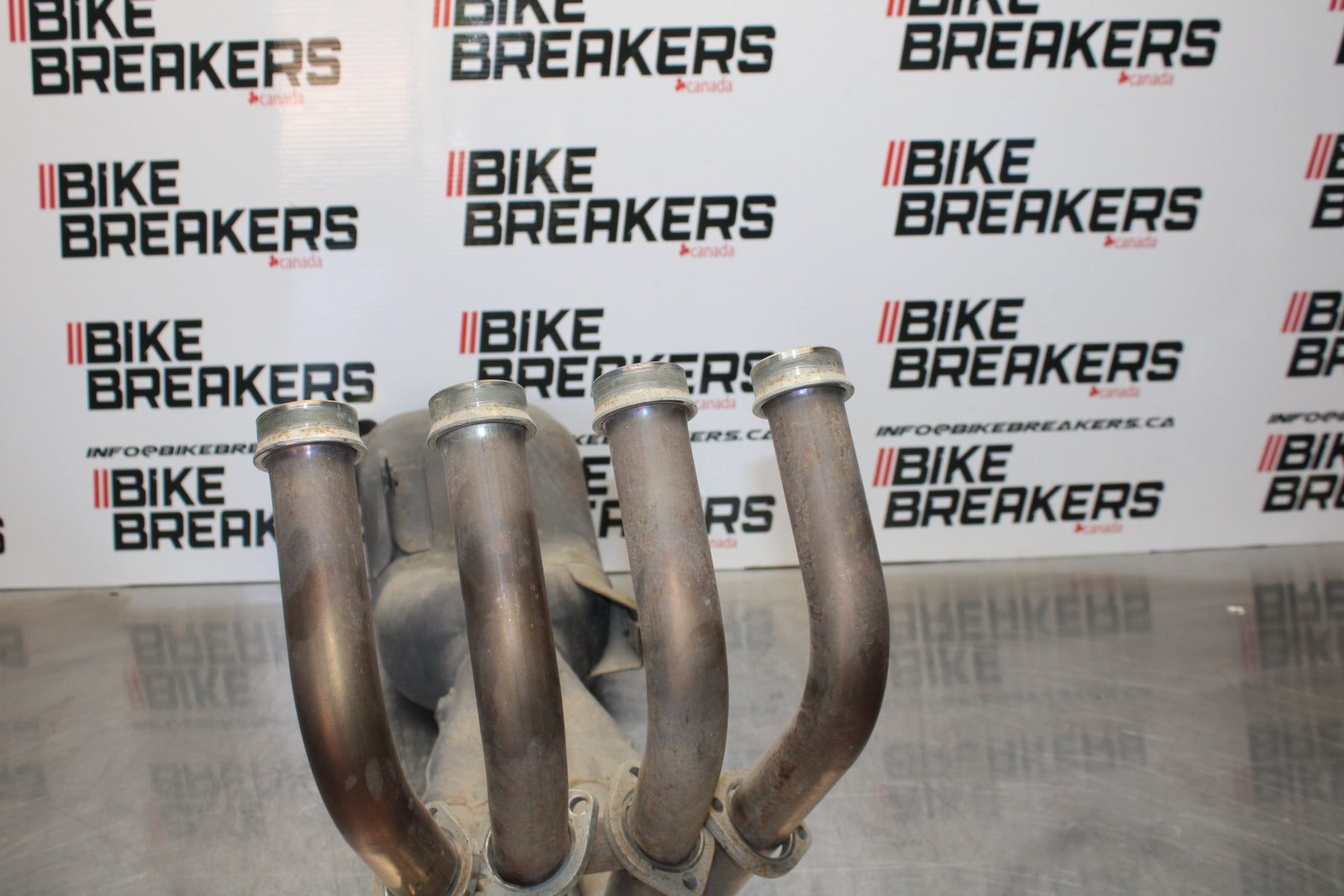 09-15 YAMAHA FZ6R FULL EXHAUST SYSTEM HEADERS PIPE MUFFLER BB161