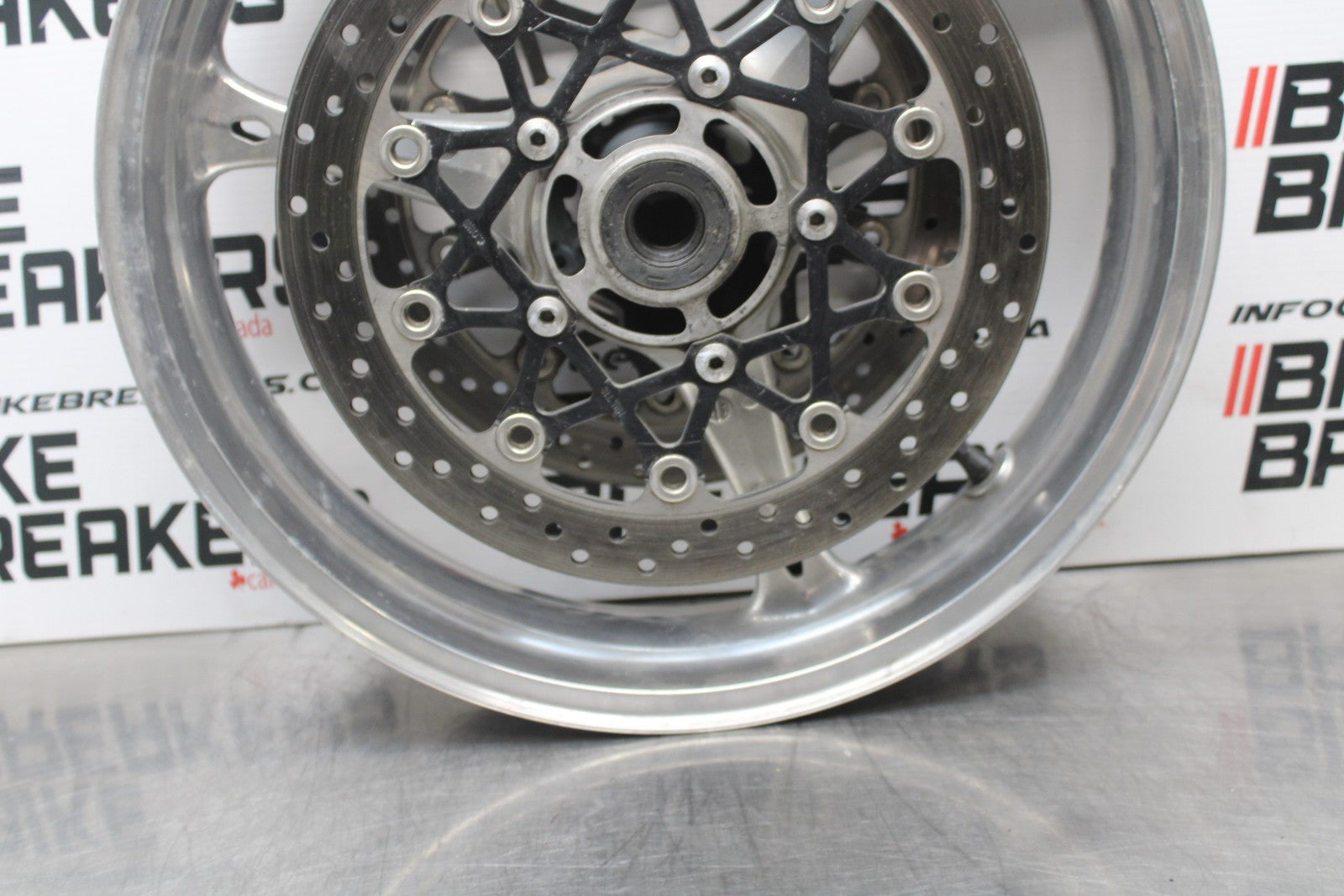 07 SUZUKI GSXR1000 FRONT WHEEL FRONT RIM & BRAKE DISC ROTORS BB770