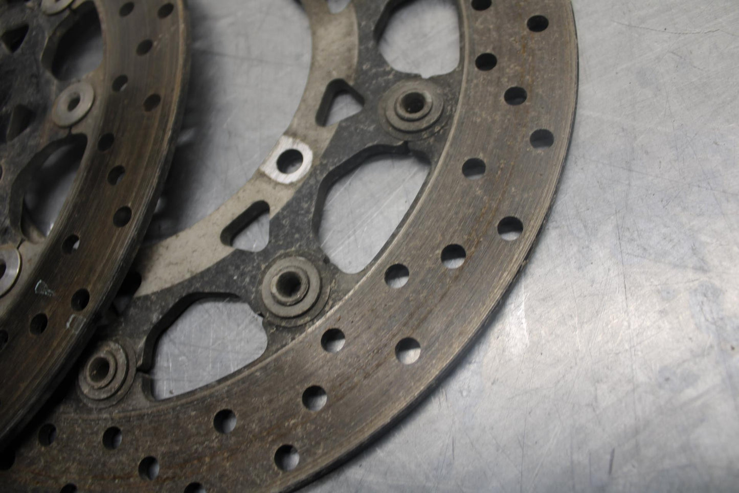 05 YAMAHA YZF R6S FRONT LEFT RIGHT BRAKE ROTORS DISCS BB462