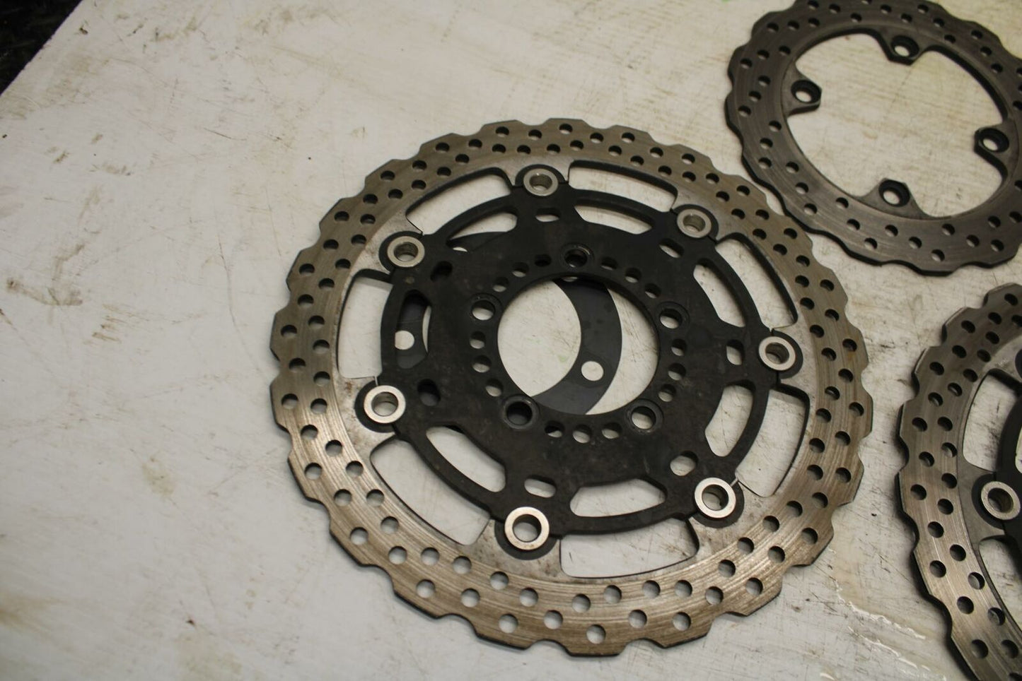 11-12 KAWASAKI NINJA 400 EX400 C FRONT REAR BRAKE ROTORS DISCS BB358