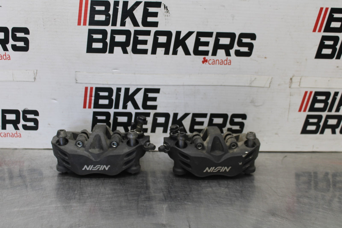 08-09 KAWASAKI NINJA ZX14R RIGHT LEFT FRONT BRAKE CALIPER SET PAIR BB932
