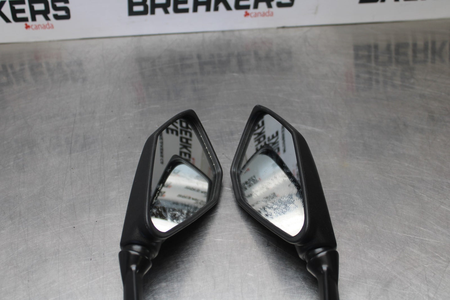 24-25 KAWASAKI NINJA ZX4R REAR VIEW MIRROR SET PAIR MIRRORS BB610