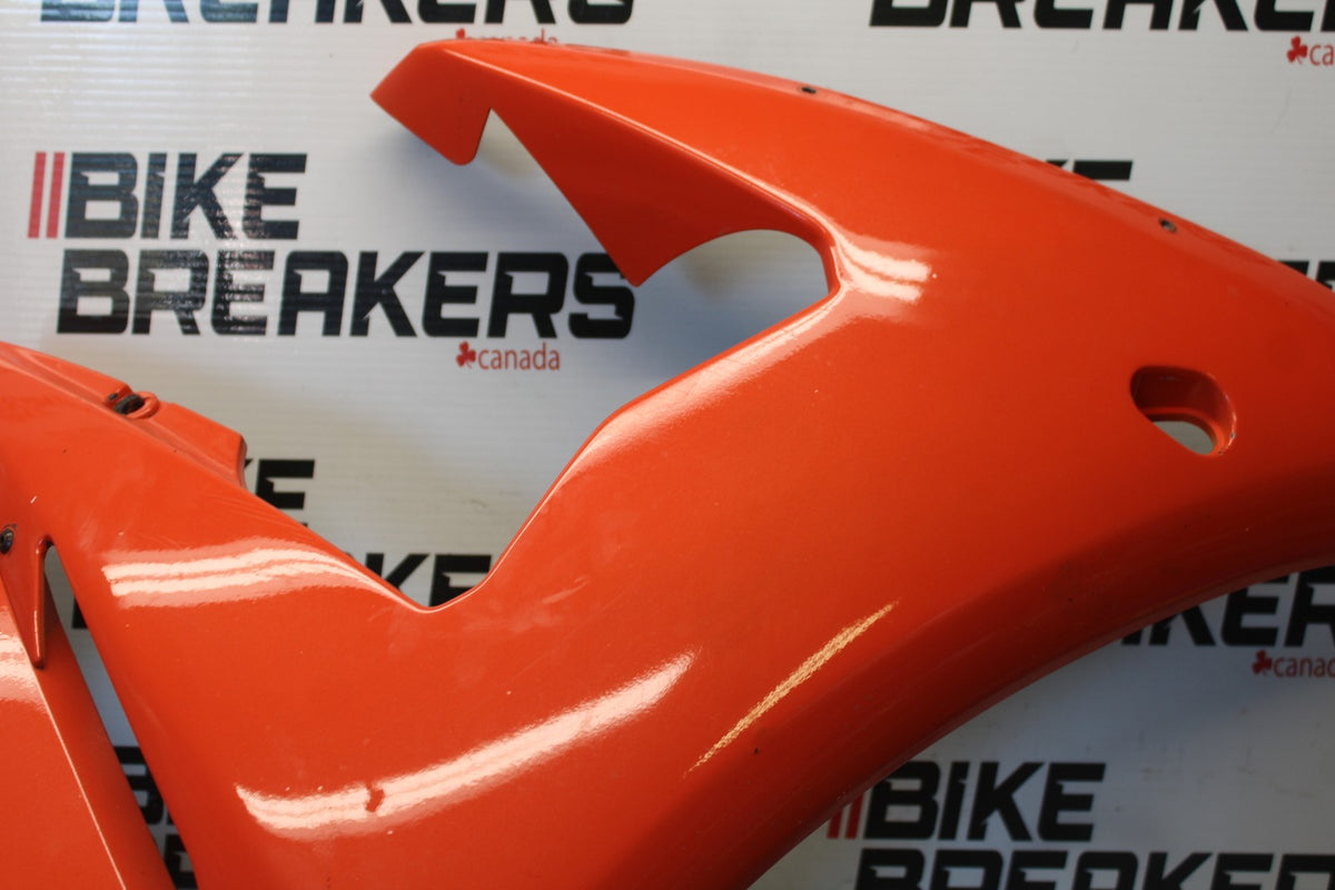 03-04 YAMAHA YZF R6 RIGHT LOWER MID UPPER SIDE FAIRING COWL  BB890