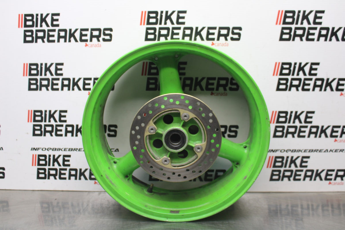 00-02 KAWASAKI NINJA ZX6R REAR WHEEL BACK RIM & ROTOR BB750