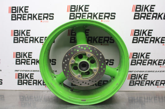 00-02 KAWASAKI NINJA ZX6R REAR WHEEL BACK RIM & ROTOR BB750